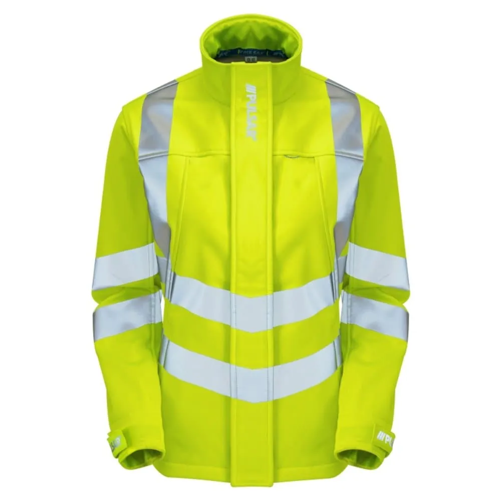 PULSAR P706 Ladies Hi-Vis Water Resistant Yellow Soft Shell