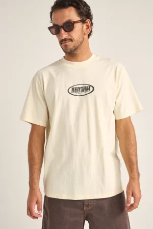 Rhythm Elliptic Printed Vintage Ss T-Shirt - ECRU