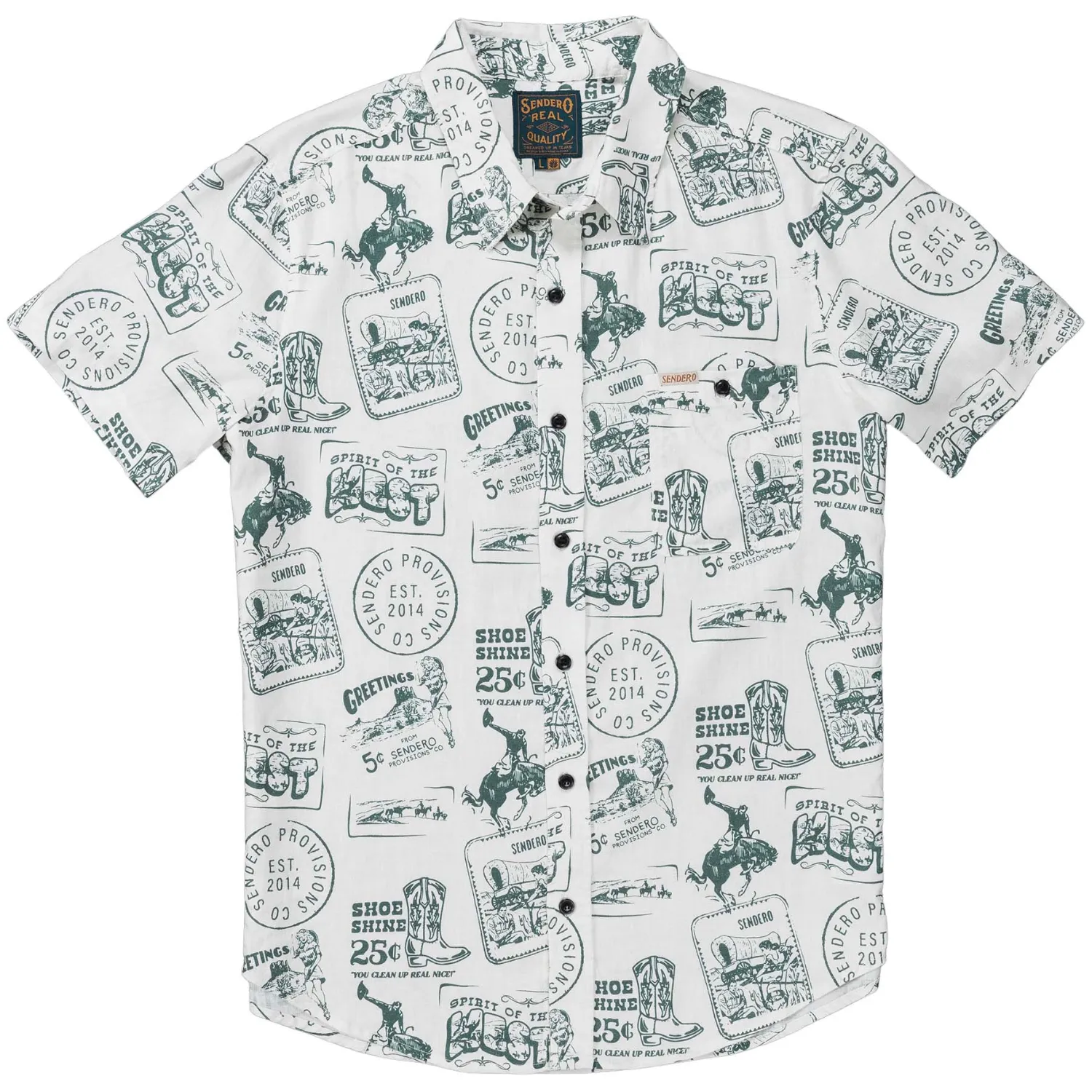 Sendero City Slicker Button Up SS Shirt - Men's