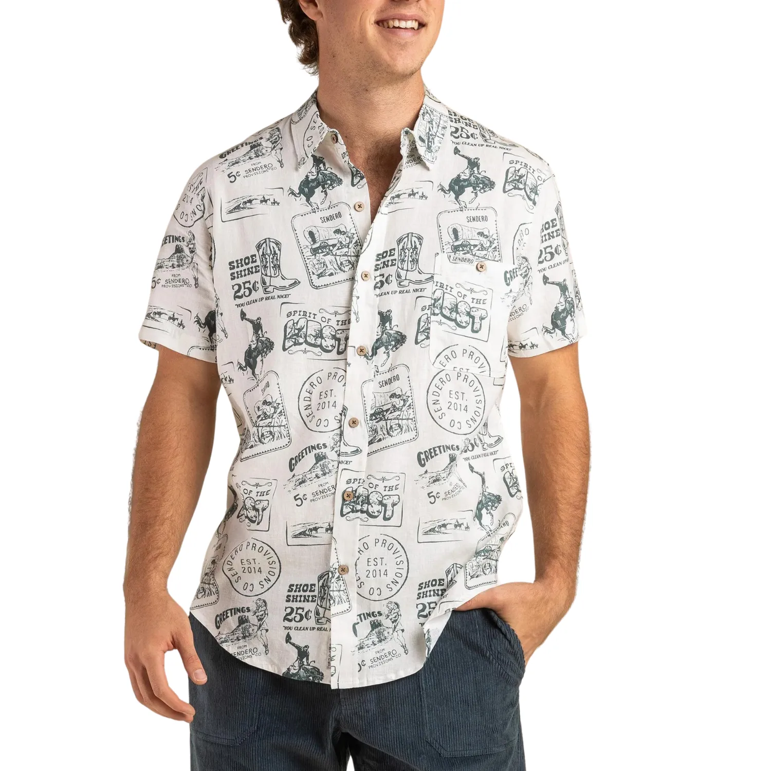 Sendero City Slicker Button Up SS Shirt - Men's