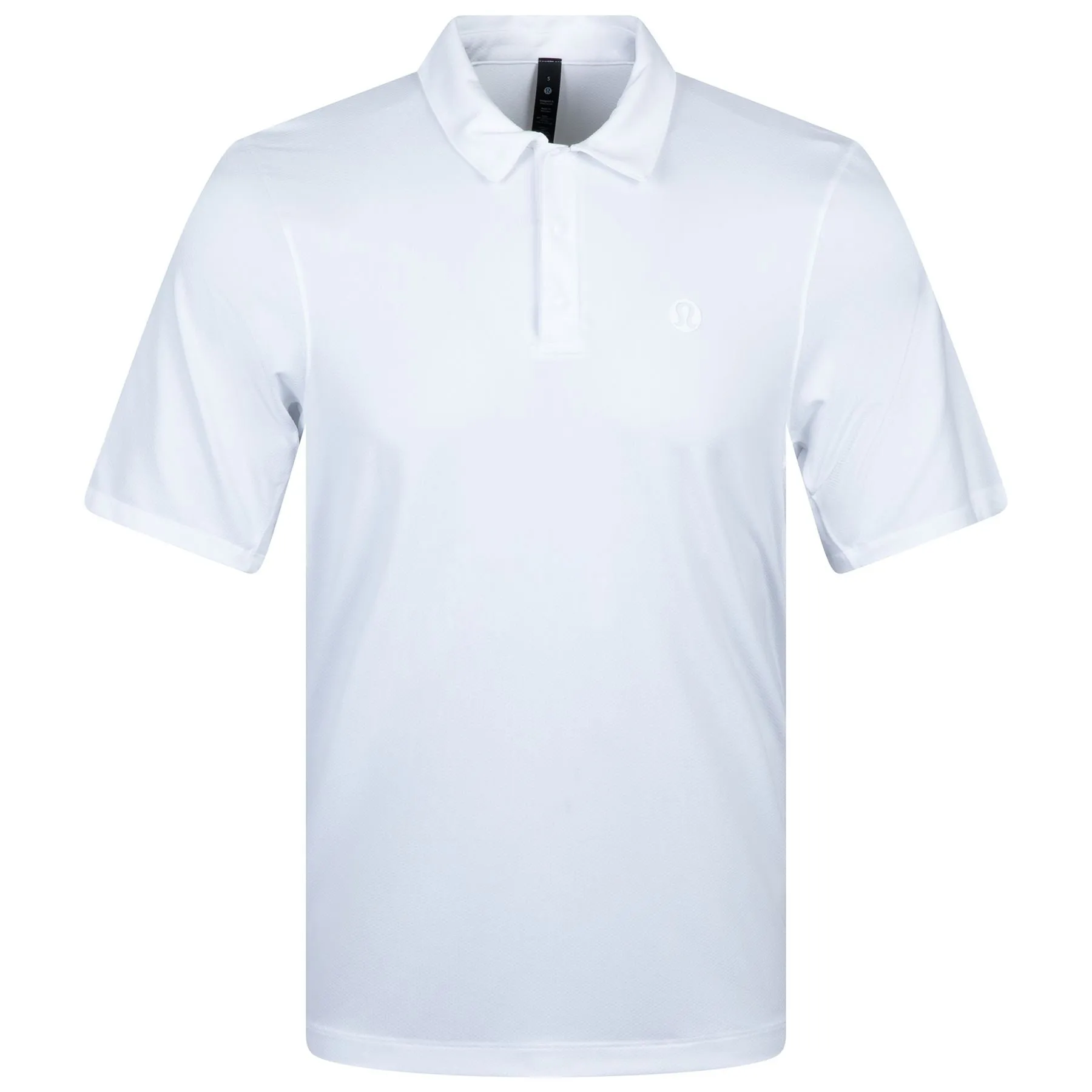 Snap-Front Performance Short- Sleeve Polo White - SS23