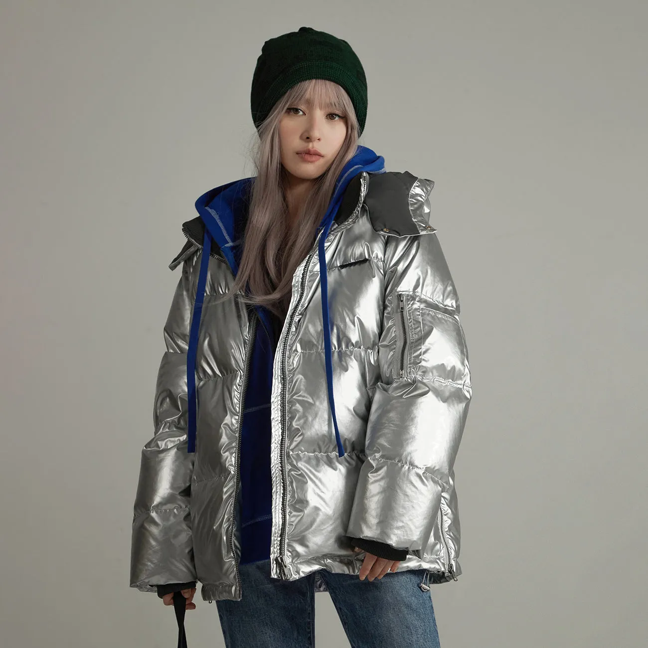 Space Hood Overfit Padding Jacket