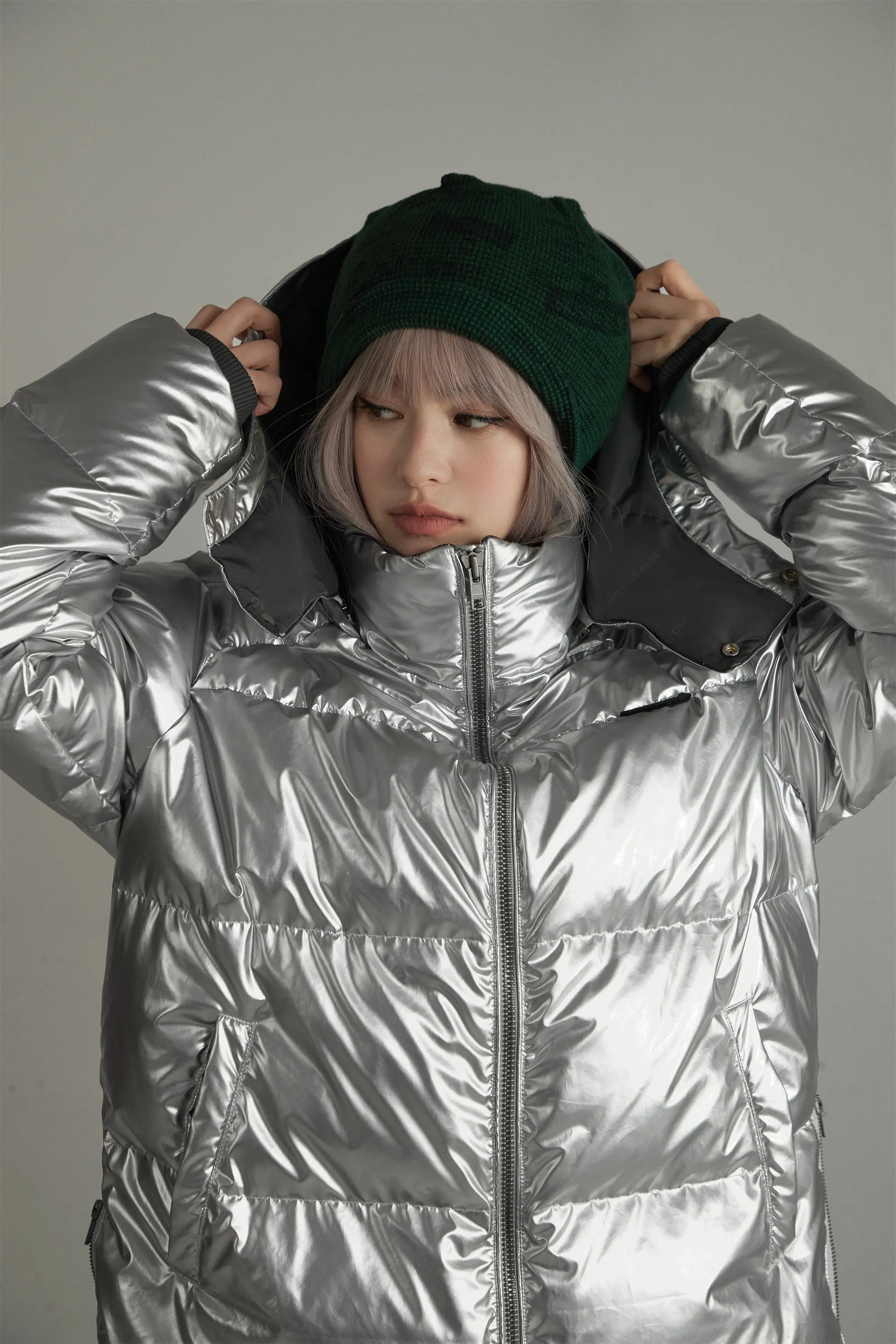 Space Hood Overfit Padding Jacket