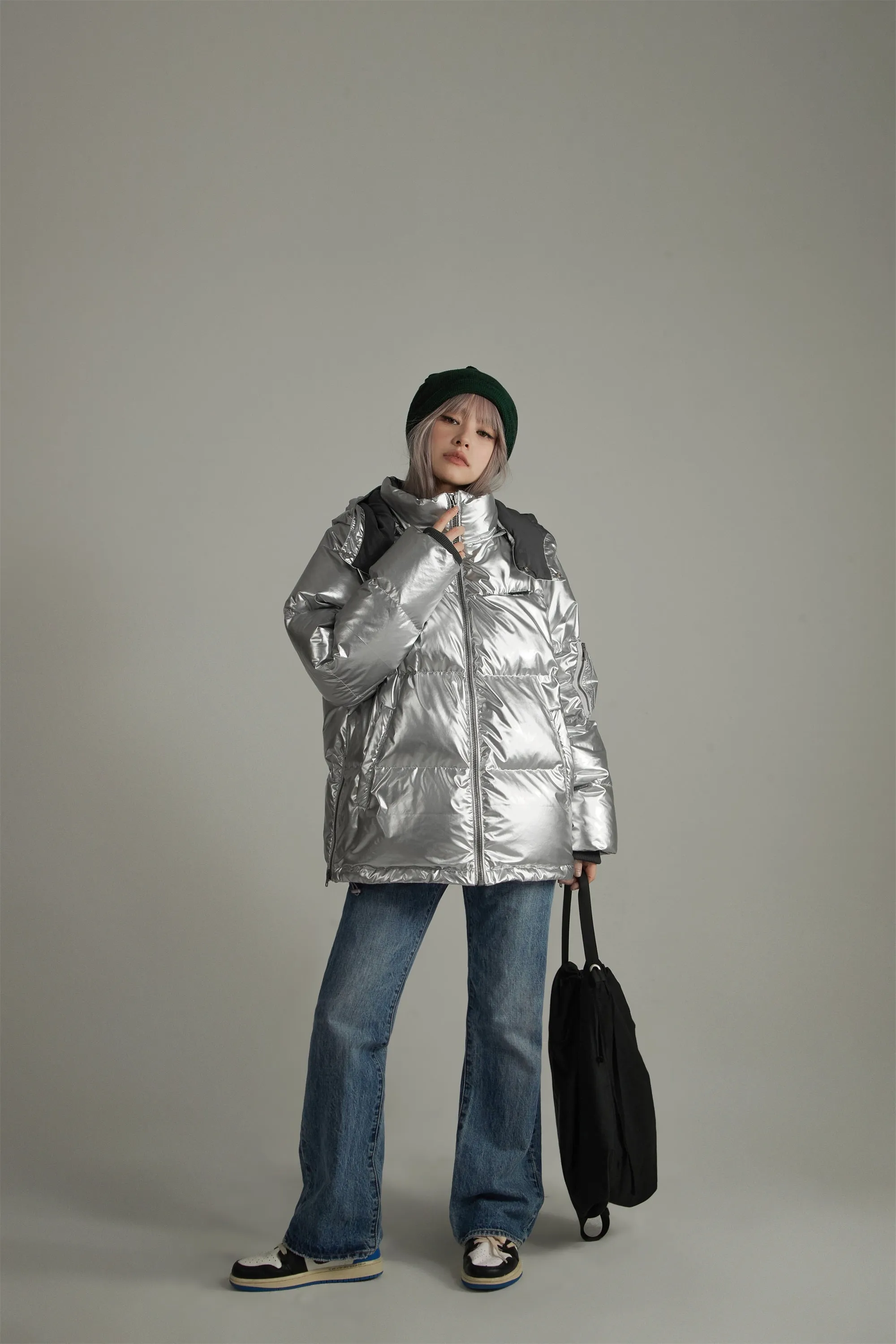 Space Hood Overfit Padding Jacket