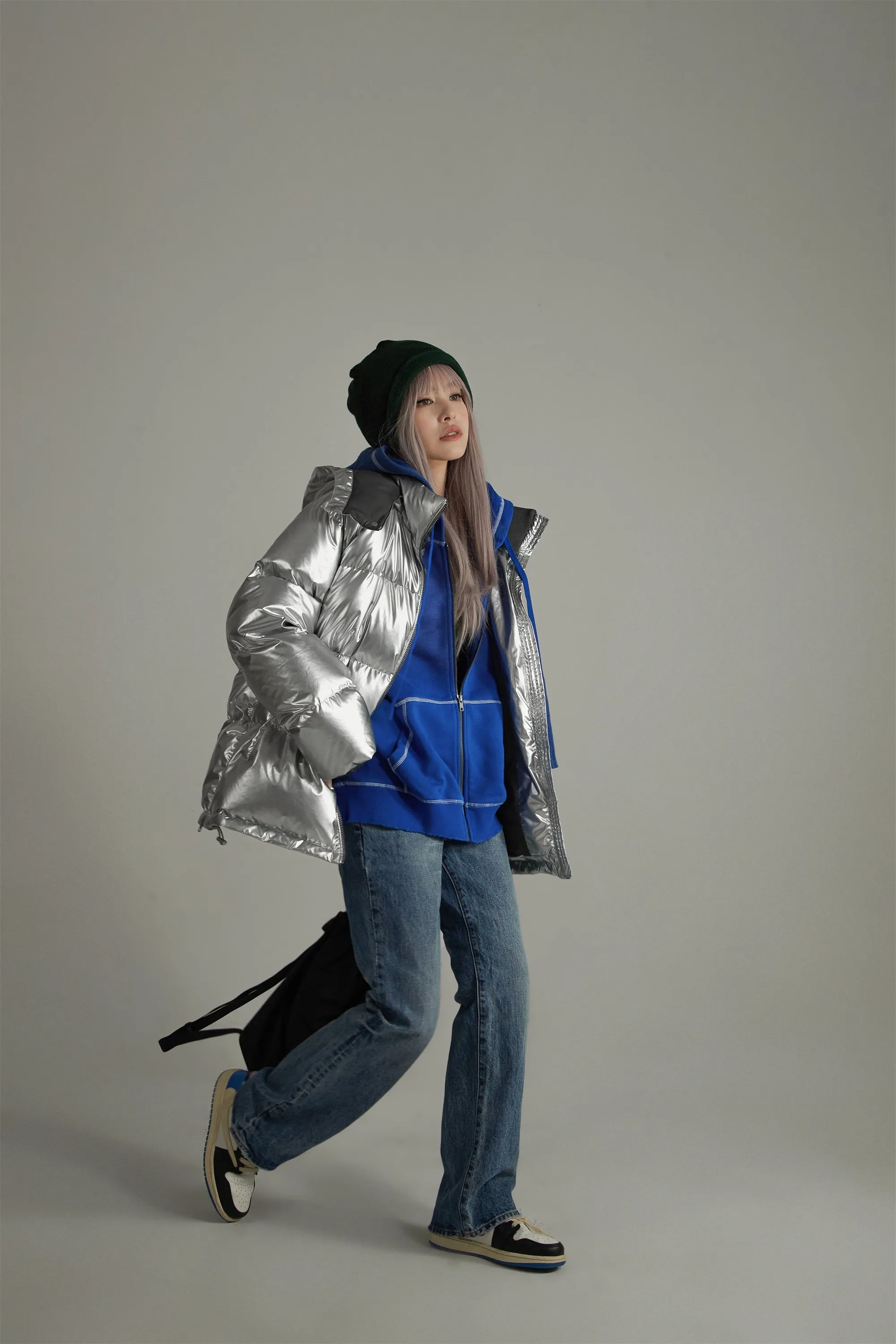 Space Hood Overfit Padding Jacket