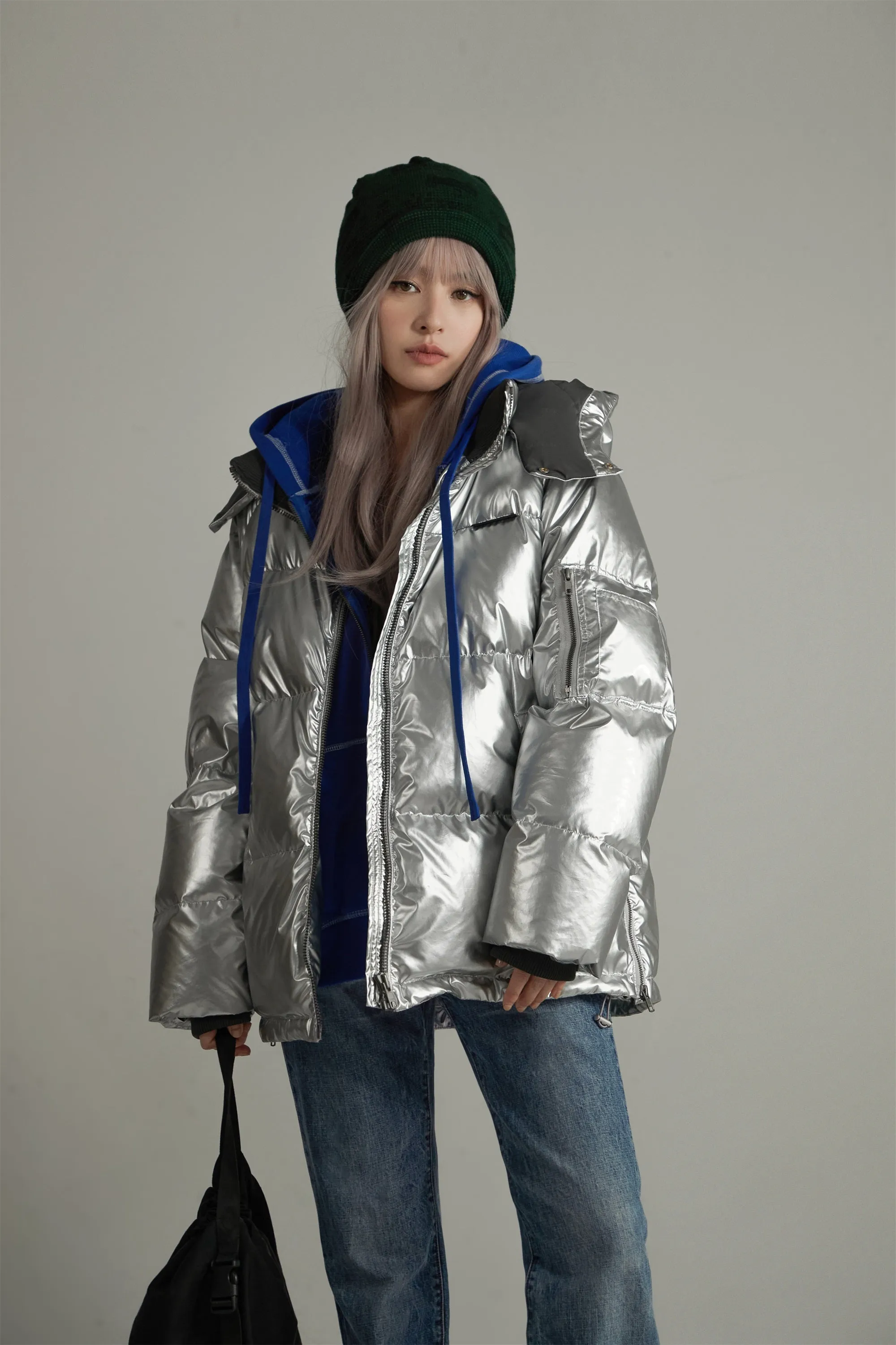 Space Hood Overfit Padding Jacket