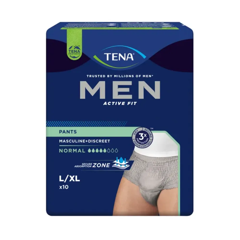 TENA Men Active Fit Pants Normal Inkontinenzpants, grau