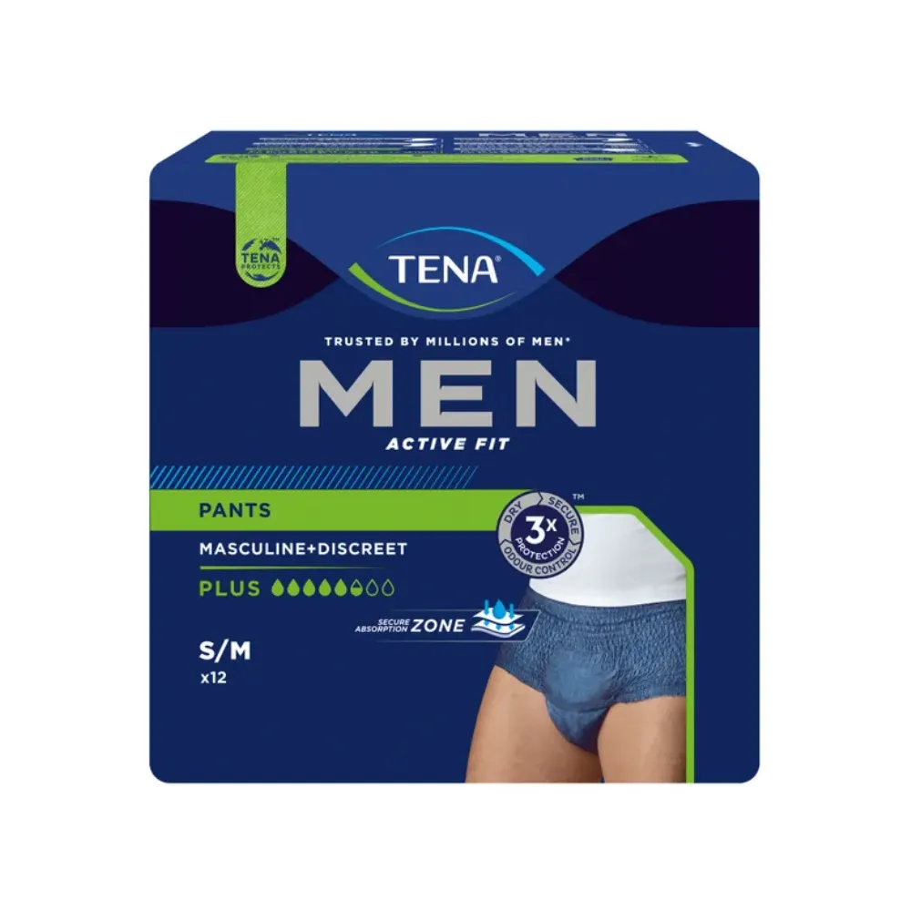 TENA Men Active Fit Pants Plus Inkontinenzpants, blau