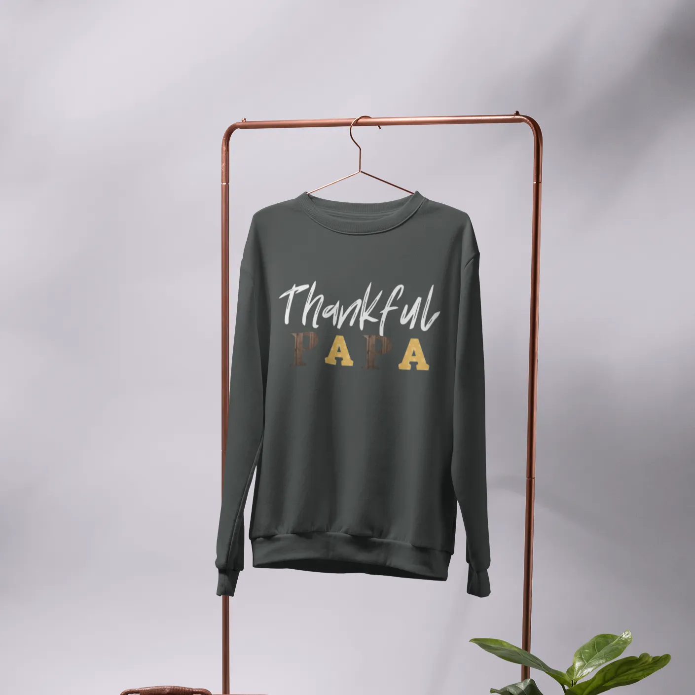 Thankful Papa Sweatshirt, Fall Coffee Sweatshirt for Women, Vintage Thanksgiving Sweater, Fall Crewneck Pumpkin Heart Sweatshirt, Autumn