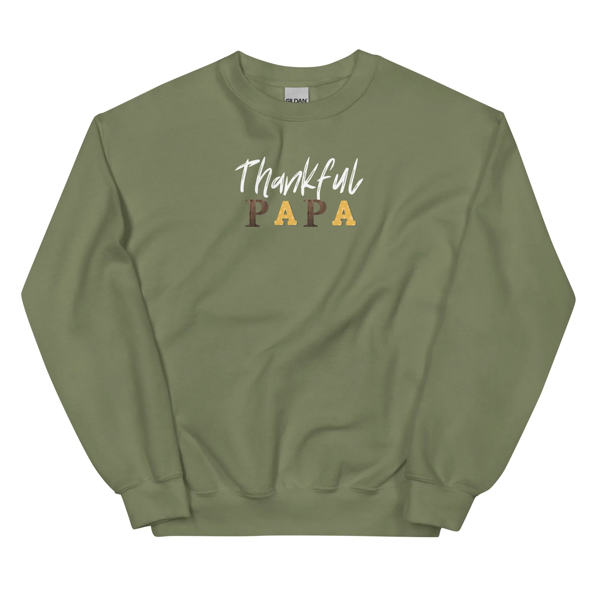 Thankful Papa Sweatshirt, Fall Coffee Sweatshirt for Women, Vintage Thanksgiving Sweater, Fall Crewneck Pumpkin Heart Sweatshirt, Autumn