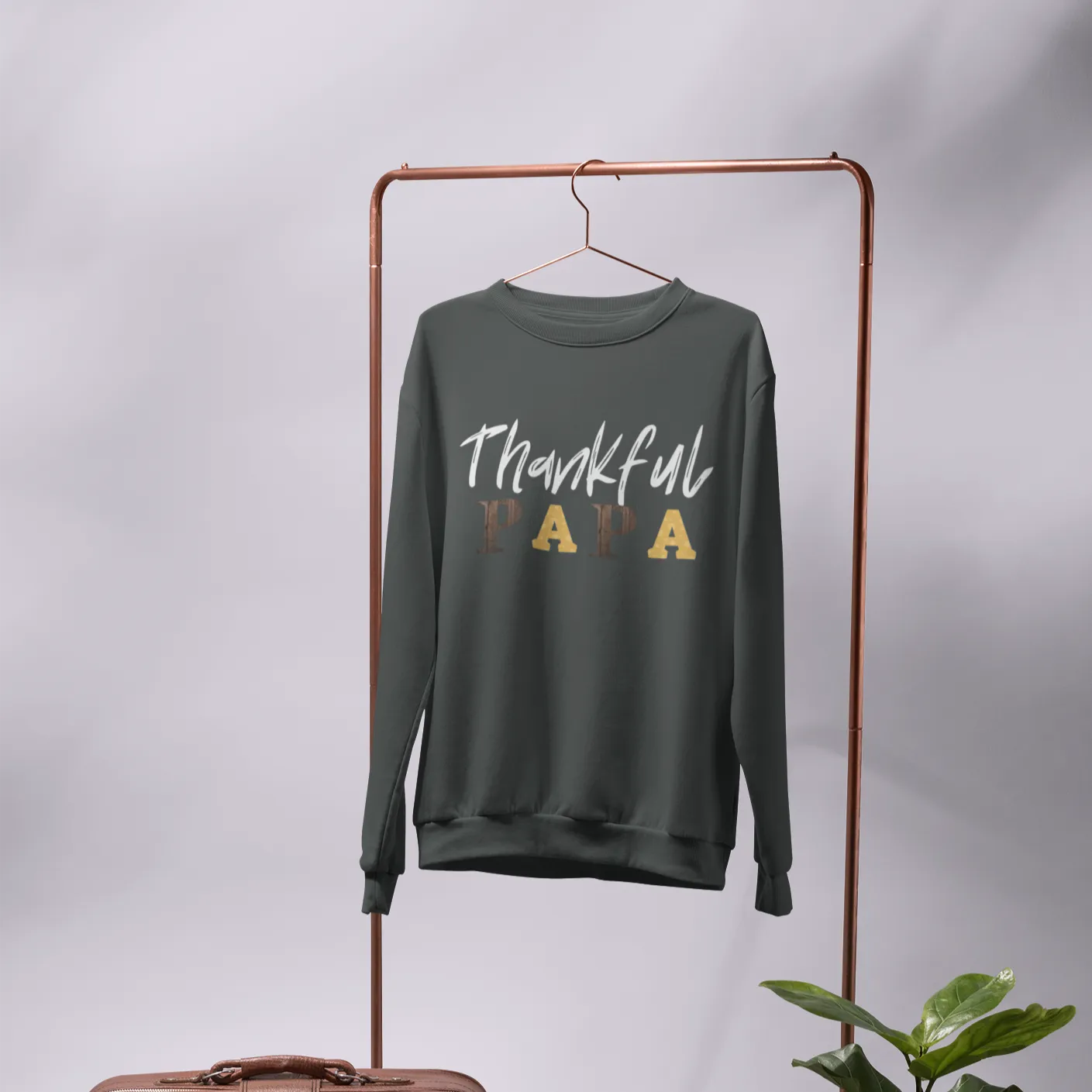 Thankful Papa Sweatshirt, Fall Coffee Sweatshirt for Women, Vintage Thanksgiving Sweater, Fall Crewneck Pumpkin Heart Sweatshirt, Autumn