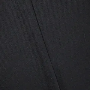 Tonight Black Wool Blend Twill Suiting Fabric