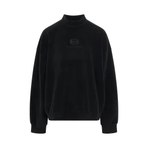 Unity Embroidered Fleece Sweatshirt in Black