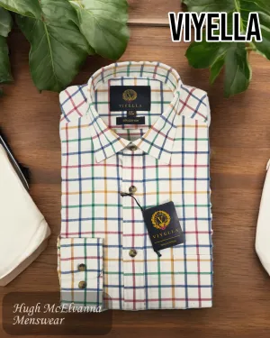 Viyella Cream Check Shirt - VY7842