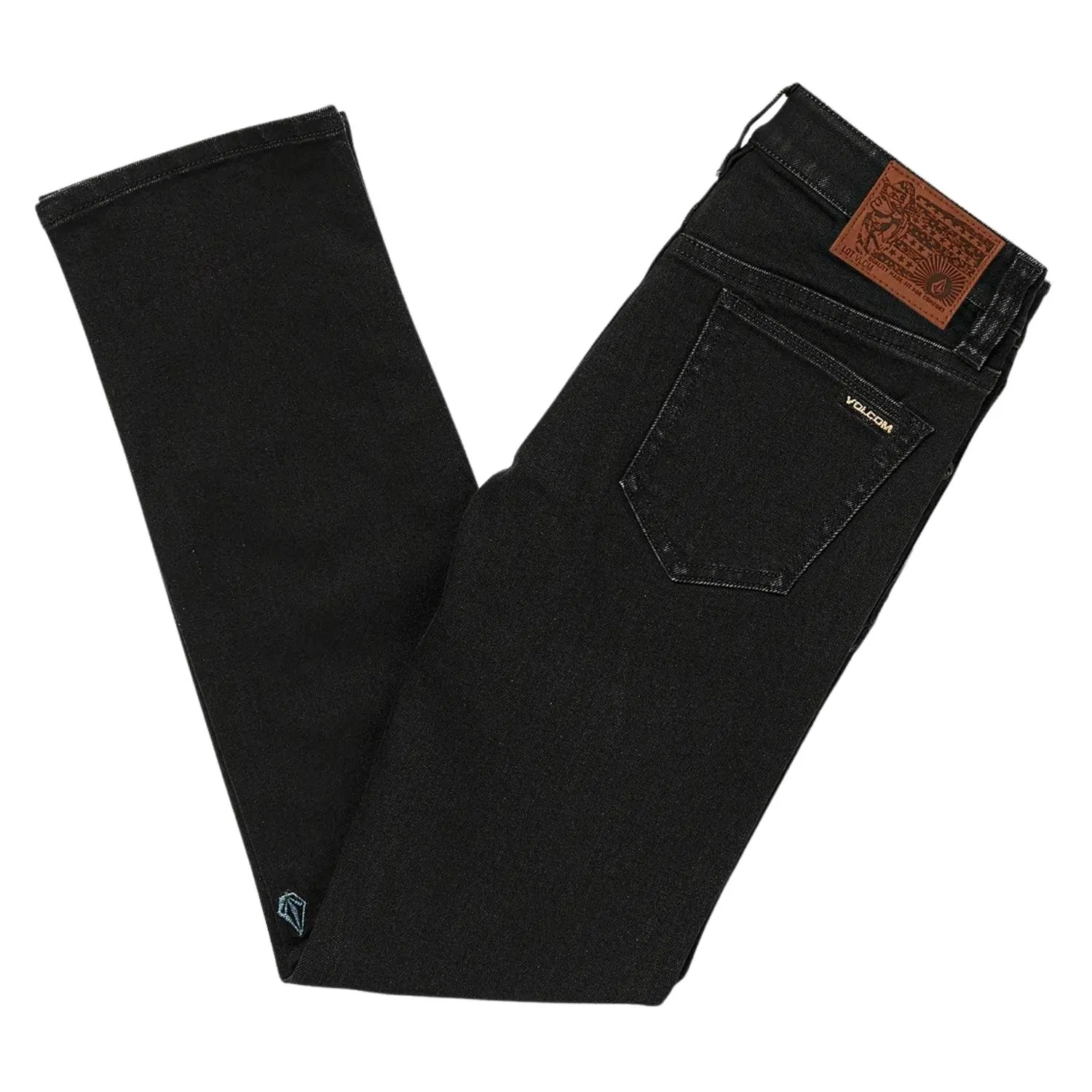 Volcom Youth Boys Vorta By Denim Jeans - Black Out